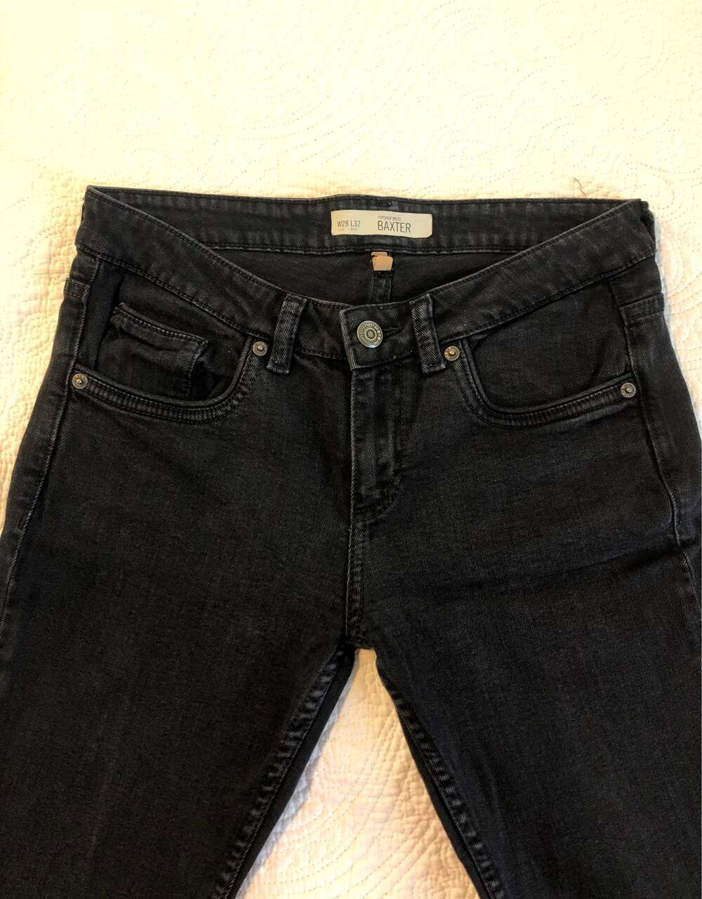 TOPSHOP | Moto Black Skinny Jeans BAXTER